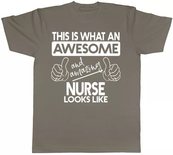 This is what an Awesome and Amazing Nurse Looks Like Mens Short Sleeve T-Shirt, White;black
This is what an Awesome and Amazing Nurse Looks Like Mens Short Sleeve T-Shirt, White;black