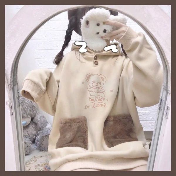 women's hoodies & sweatshirts cute kahaki hoodie sweatshirt girl autumn women loose hip hop funny oversize japan winter high street co, Black
women's hoodies & sweatshirts cute kahaki hoodie sweatshirt girl autumn women loose hip hop funny oversize japan winter high street co, Black