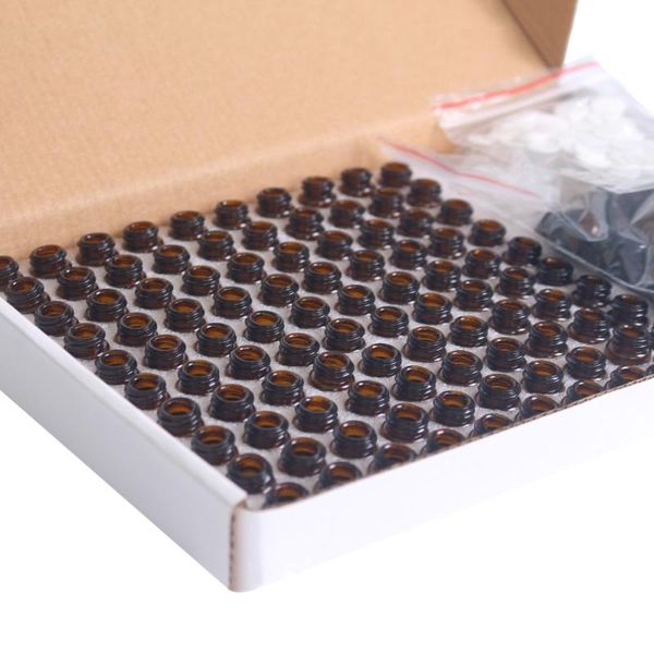 fragrance lamps 100 pcs essential oil amber glass vial sample dram bottle thin small perfume test with storage box
fragrance lamps 100 pcs essential oil amber glass vial sample dram bottle thin small perfume test with storage box