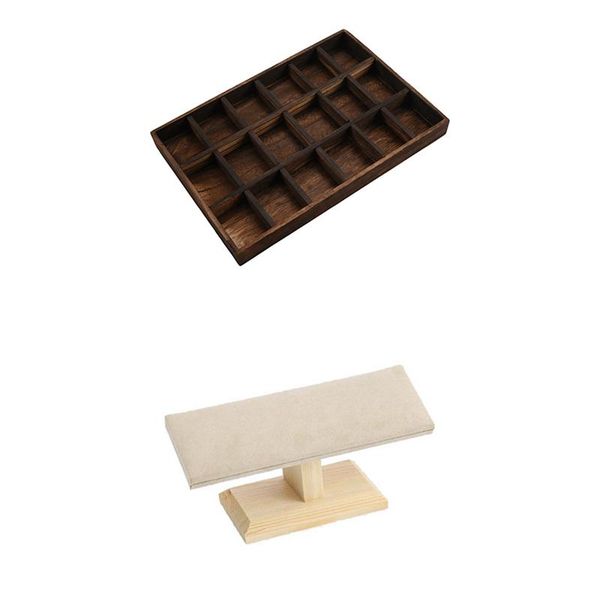 jewelry pouches, bags 1 pcs wooden tray jewellery organizer plate 18 grid & bamboo display stand, Pink;blue
jewelry pouches, bags 1 pcs wooden tray jewellery organizer plate 18 grid & bamboo display stand, Pink;blue
