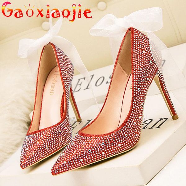 dress shoes women luxury diamond wedding stiletto sweet ribbon bow evening crystal pumps pointed 10cm model show high heel, Black
dress shoes women luxury diamond wedding stiletto sweet ribbon bow evening crystal pumps pointed 10cm model show high heel, Black