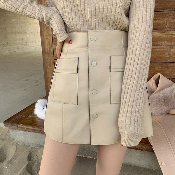 skirts the temperament leg fine leather skirt slim high waist fashionable autumn and winter women do not go out culottes, Black
skirts the temperament leg fine leather skirt slim high waist fashionable autumn and winter women do not go out culottes, Black