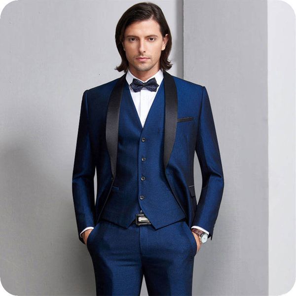 men's suits & blazers navy blue men wedding black shawl lapel slim fit groom tuxedo custom made man suit 3pieces jacket pants, White;black
men's suits & blazers navy blue men wedding black shawl lapel slim fit groom tuxedo custom made man suit 3pieces jacket pants, White;black