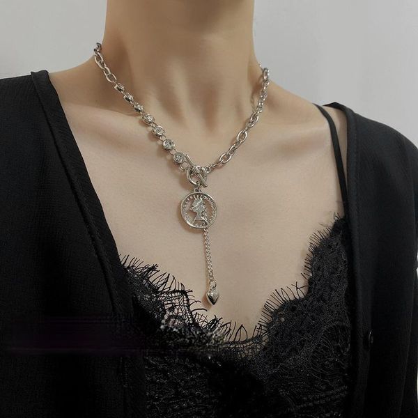 pendant necklaces u-magical elegant hollow queen portrait love heart necklace for women asymmetric chunky chain jewelry fashion, Silver
pendant necklaces u-magical elegant hollow queen portrait love heart necklace for women asymmetric chunky chain jewelry fashion, Silver