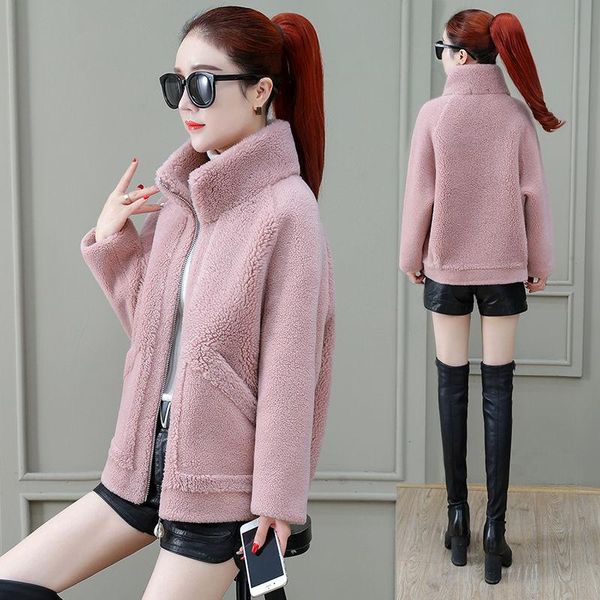 women's fur & faux women 2021 autumn winter lamb wool coat female loose warm teddy fleece button jacket outerwear z685, Black
women's fur & faux women 2021 autumn winter lamb wool coat female loose warm teddy fleece button jacket outerwear z685, Black
