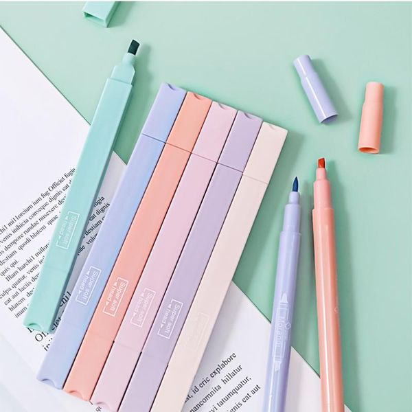 highlighters 6 colors double headed markers pen soft head fluorescent student marking painting eye protection large capacity, Black;red
highlighters 6 colors double headed markers pen soft head fluorescent student marking painting eye protection large capacity, Black;red