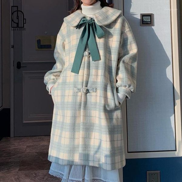 women's wool & blends plaid women bow single breasted japanese woolen coats chic trendy kawaii harajuku jackets students female clothin, Black
women's wool & blends plaid women bow single breasted japanese woolen coats chic trendy kawaii harajuku jackets students female clothin, Black