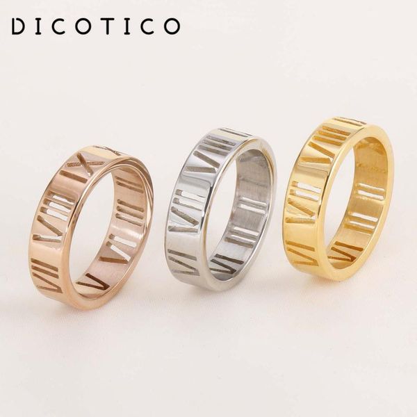 cluster rings dicotico simple design finger for women stainless steel anillos mujer 3 colors bague femme jewelry wedding gifts, Golden;silver
cluster rings dicotico simple design finger for women stainless steel anillos mujer 3 colors bague femme jewelry wedding gifts, Golden;silver