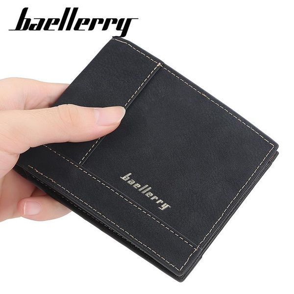 baellerry men's short wallet korean youth thin open multi card business bag wallets, Red;black
baellerry men's short wallet korean youth thin open multi card business bag wallets, Red;black