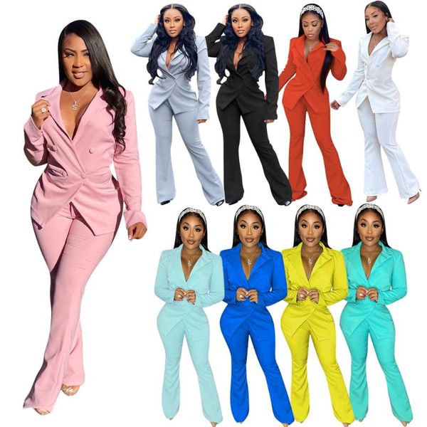 women's two piece pants 68l6221 autumn winter women casual fashion solid color single button slim fit suit set, White
women's two piece pants 68l6221 autumn winter women casual fashion solid color single button slim fit suit set, White
