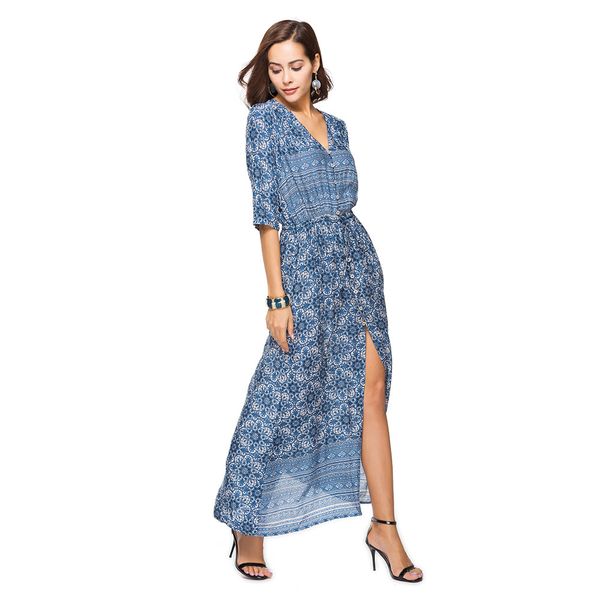 women bohemia v-neck three quarter sleeve floral print ethnic autumn beach boho long dress women retro hippie boho dress vestido 210416, Black;gray
women bohemia v-neck three quarter sleeve floral print ethnic autumn beach boho long dress women retro hippie boho dress vestido 210416, Black;gray