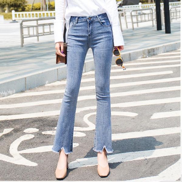 women's jeans autumn brand femme slim high waist cotton plus size denim womens flares pants for women, Blue
women's jeans autumn brand femme slim high waist cotton plus size denim womens flares pants for women, Blue