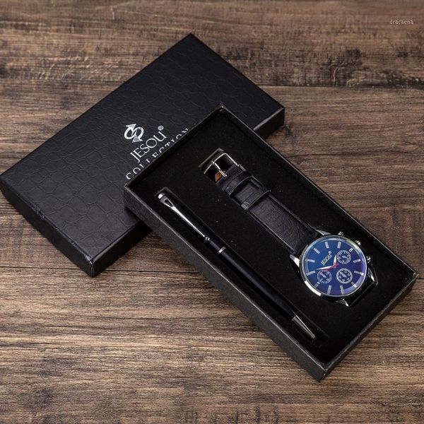 men's gift set beautifully packaged watch + pen selling creative combination wristwatches, Slivery;brown
men's gift set beautifully packaged watch + pen selling creative combination wristwatches, Slivery;brown