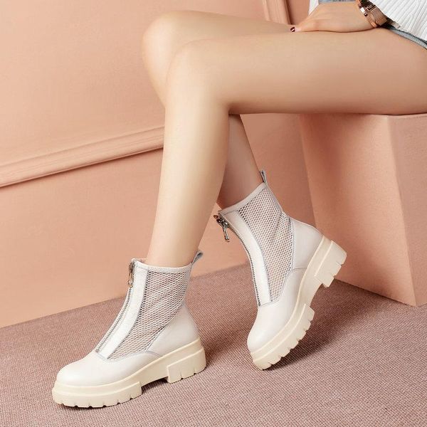 boots summer euro style fashion women genuine leather ankle mesh thick heel zipper woman size33-42, Black
boots summer euro style fashion women genuine leather ankle mesh thick heel zipper woman size33-42, Black