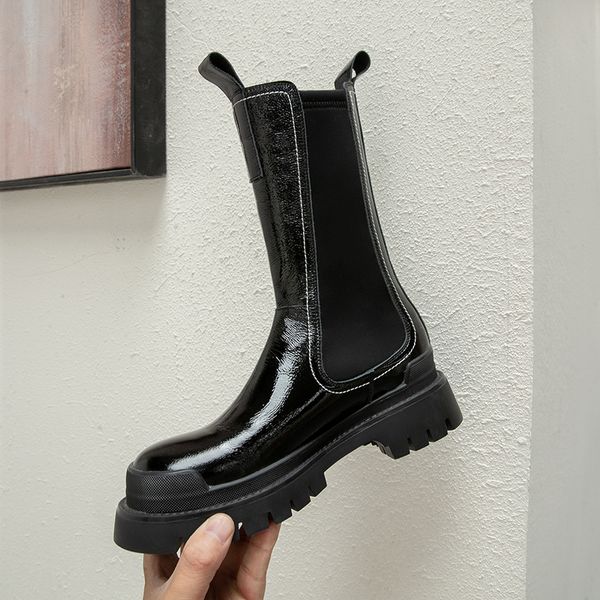 women short boots real leather warm winter thick heel shoes woman fashion platform boot lady office footwear size 34-40, Black
women short boots real leather warm winter thick heel shoes woman fashion platform boot lady office footwear size 34-40, Black