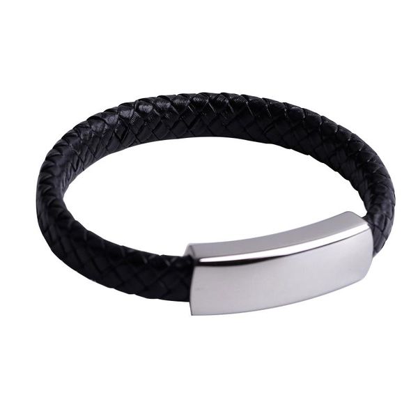 14mm stainless steel polished magnetic buckle leather bracelet jewelry gift black/brown color link, chain
14mm stainless steel polished magnetic buckle leather bracelet jewelry gift black/brown color link, chain