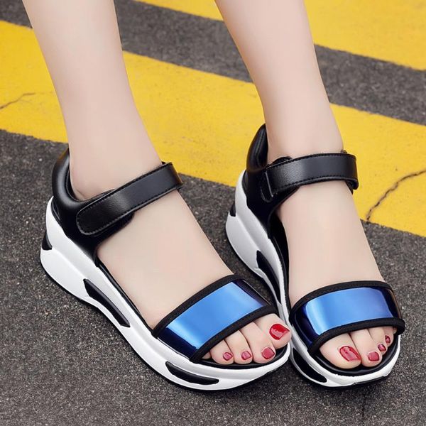 sandals woman shoes open toe wedge with increased base mid heel peep fashion creativity women summer, Black
sandals woman shoes open toe wedge with increased base mid heel peep fashion creativity women summer, Black