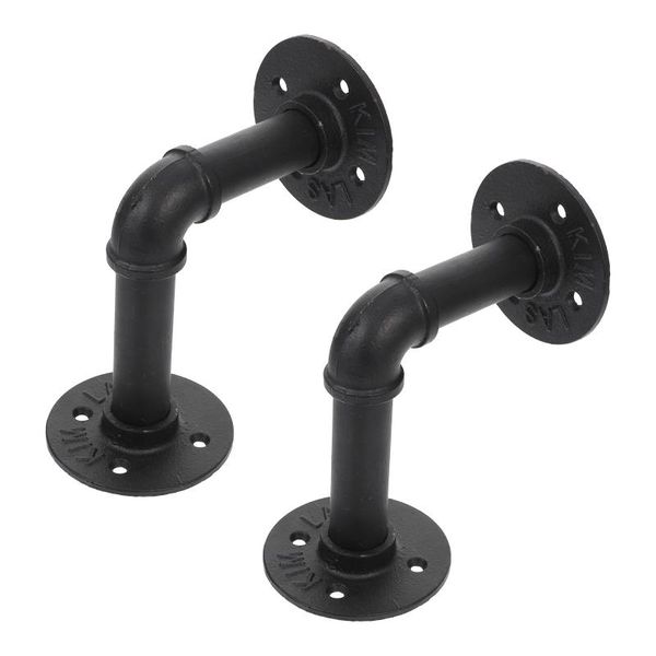 hooks & rails 2 pcs iron pipe bracket vintage wall mounted shelving brackets for home shop (black)
hooks & rails 2 pcs iron pipe bracket vintage wall mounted shelving brackets for home shop (black)