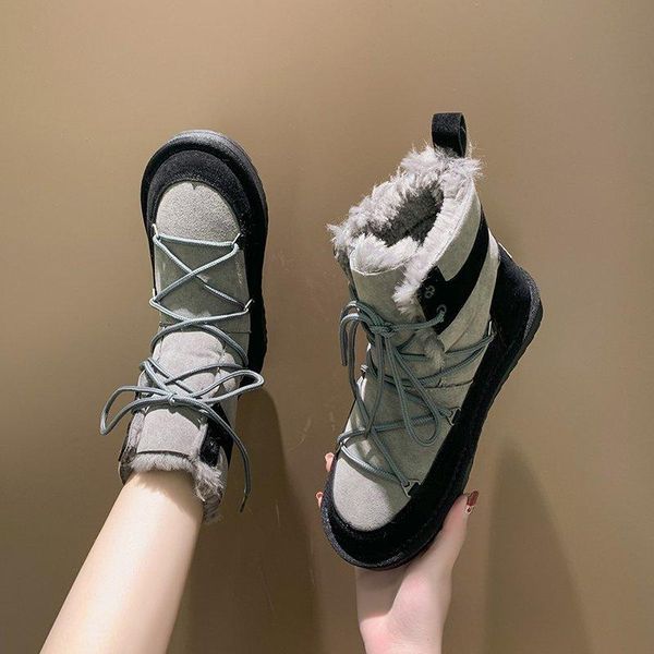 boots 2021 ankle ladies shoes leather snow women waterproof winter lace-up fur plush casual warm short female botas mujer, Black
boots 2021 ankle ladies shoes leather snow women waterproof winter lace-up fur plush casual warm short female botas mujer, Black
