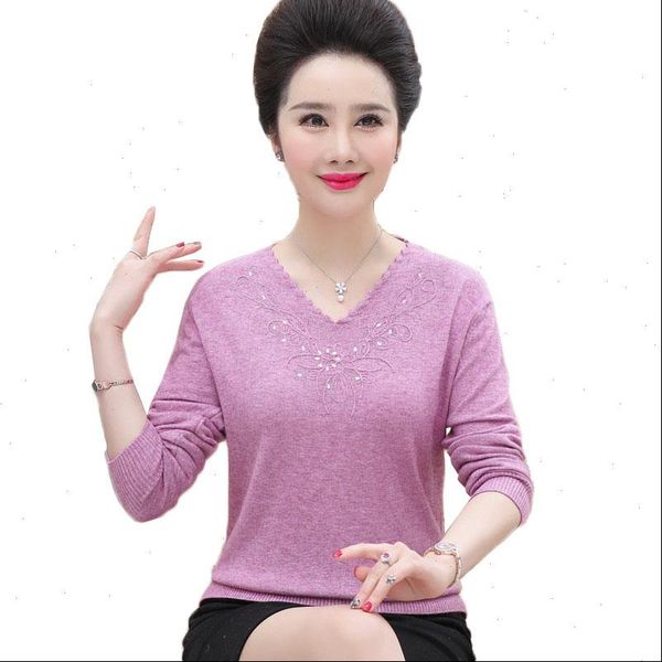 middle women sweater aged sweaters pullovers loose long sleeve v neck knitted wool basic shirt diamond mother w1755, White;black
middle women sweater aged sweaters pullovers loose long sleeve v neck knitted wool basic shirt diamond mother w1755, White;black