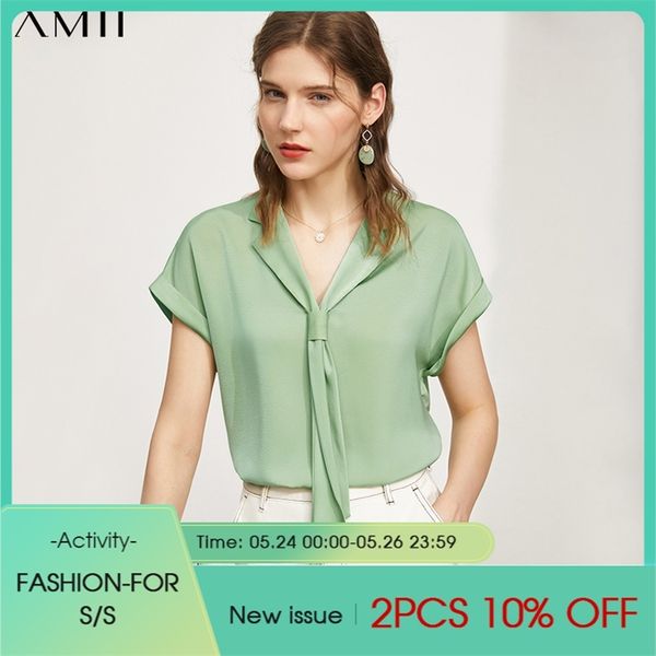 minimalism summer women's blouse offical lady solid vneck loose shirt causal 12040279 210527, White
minimalism summer women's blouse offical lady solid vneck loose shirt causal 12040279 210527, White