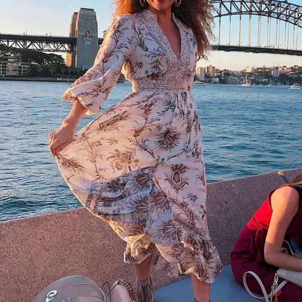 casual dresses spring long puff sleeve v-neck dress vintage floral print boho beach holiday women clothing vestidos 4h6g, Black;gray
casual dresses spring long puff sleeve v-neck dress vintage floral print boho beach holiday women clothing vestidos 4h6g, Black;gray