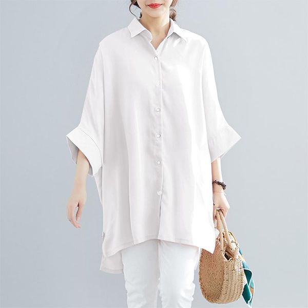 women's blouses & shirts women casual lapel 3/4 sleeve high low shirt spring button down blouse zanzea irregular hem office ol vintage, White
women's blouses & shirts women casual lapel 3/4 sleeve high low shirt spring button down blouse zanzea irregular hem office ol vintage, White