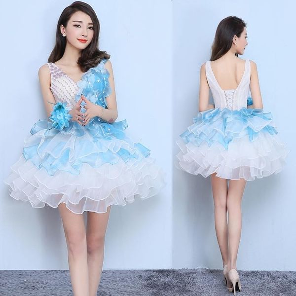 bridesmaid dress sweat ball gown banquet party lady girl women candy sky blue color junior sleeveless v-neck knee-length, White;pink
bridesmaid dress sweat ball gown banquet party lady girl women candy sky blue color junior sleeveless v-neck knee-length, White;pink