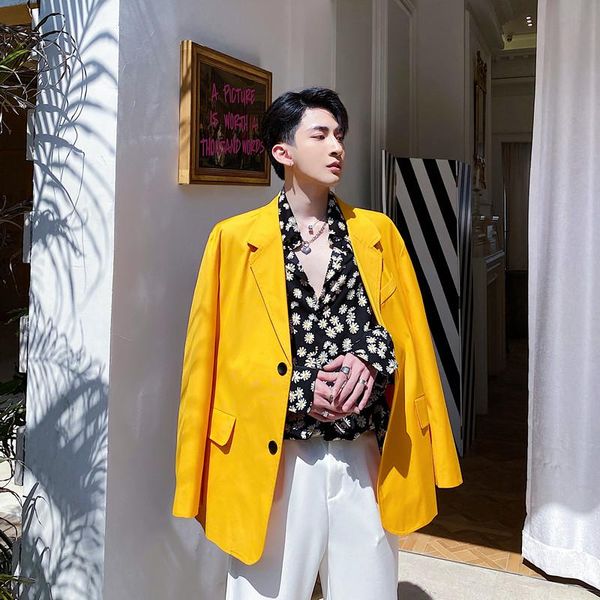 men's suits & blazers male japan korea streetwear retro loose blazer suit jacket outerwear men vintage fashion casual coat, White;black
men's suits & blazers male japan korea streetwear retro loose blazer suit jacket outerwear men vintage fashion casual coat, White;black