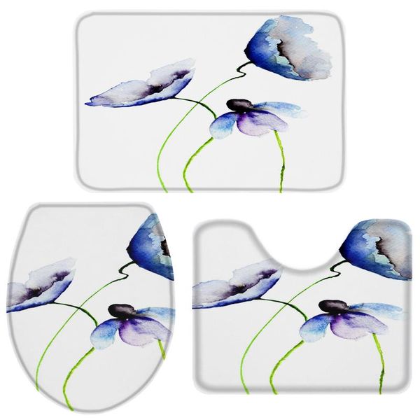 bath accessory set bouquet blossom purple watercolor flower toilet cover mat pedestal rug non-slip bathroom
bath accessory set bouquet blossom purple watercolor flower toilet cover mat pedestal rug non-slip bathroom