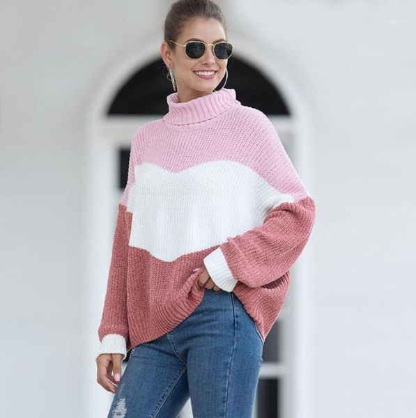 women's autumn and winter products stitching contrast color turtleneck knitted sweater bottoming pull femme hiver en* sweaters, White;black
women's autumn and winter products stitching contrast color turtleneck knitted sweater bottoming pull femme hiver en* sweaters, White;black