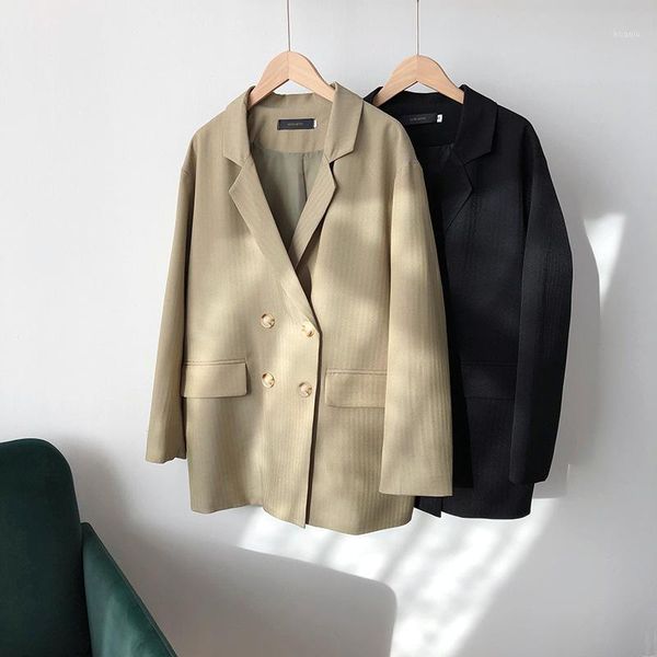 notched casual suit coat autumn women korean loose striped blazers full sleeve mid-length double-breasted women's suits &, White;black
notched casual suit coat autumn women korean loose striped blazers full sleeve mid-length double-breasted women's suits &, White;black