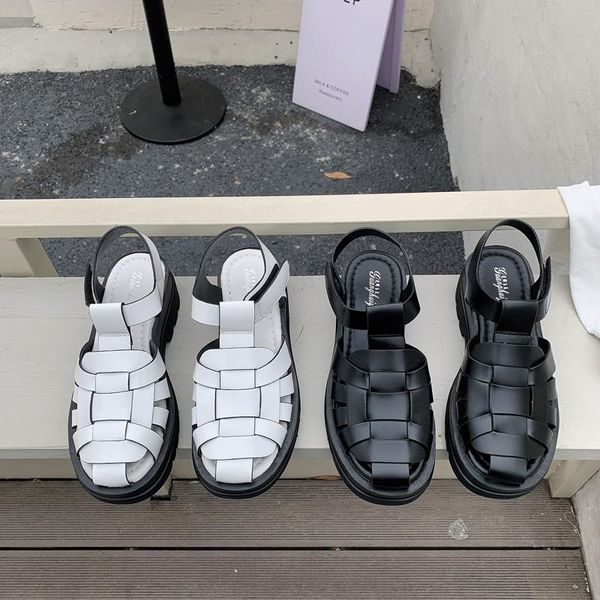 boussac hook&loop chunky heel platform sandals women round toe narrow band weaving gladiator solid beach shoes, Black
boussac hook&loop chunky heel platform sandals women round toe narrow band weaving gladiator solid beach shoes, Black