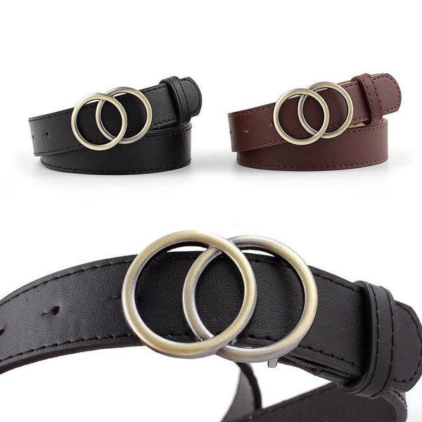 belts 2021 dual round buckle fashion belt women's casual ladies jeans dress black brown designer leather waist straps
belts 2021 dual round buckle fashion belt women's casual ladies jeans dress black brown designer leather waist straps