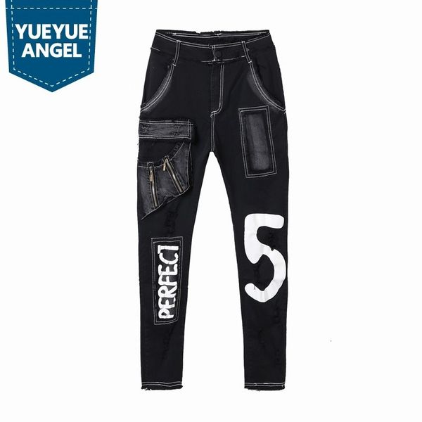women's jeans punk style women's fashions hare pants denim long trousers washed black zipper pockets more size 97g9, Blue
women's jeans punk style women's fashions hare pants denim long trousers washed black zipper pockets more size 97g9, Blue