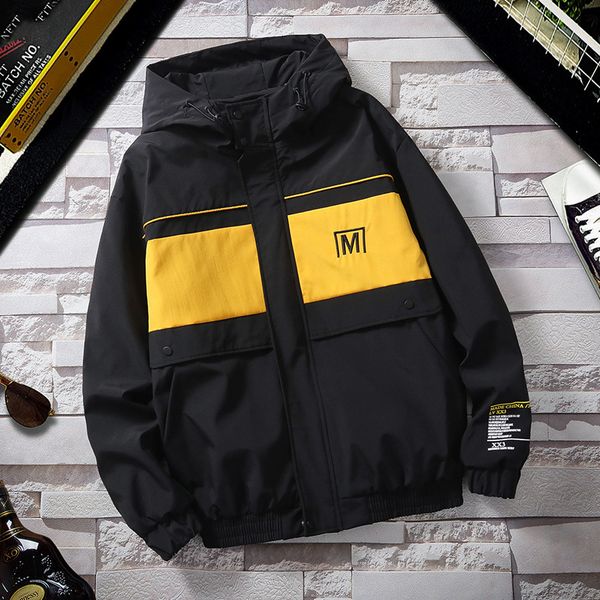 men's jackets youth spring autumn hooded jacket male korean casual coats 2021 clothing streetwear m-3xl hiphop patchwork windbreaker, Black;brown
men's jackets youth spring autumn hooded jacket male korean casual coats 2021 clothing streetwear m-3xl hiphop patchwork windbreaker, Black;brown