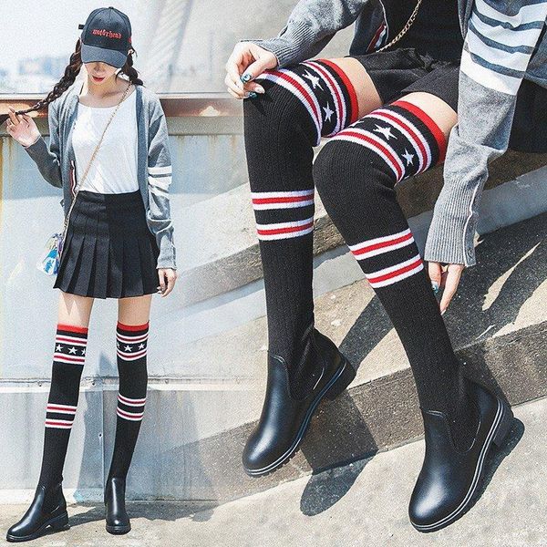 autumn winter knitted boots womens keep warm stretch cloth black long over thigh heels boot euramerican style round head combat
autumn winter knitted boots womens keep warm stretch cloth black long over thigh heels boot euramerican style round head combat