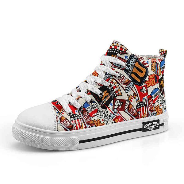 dress shoes graffiti women spring summer men fashion casual woman breathable canvas high vulcanized shoes nur2, Black
dress shoes graffiti women spring summer men fashion casual woman breathable canvas high vulcanized shoes nur2, Black