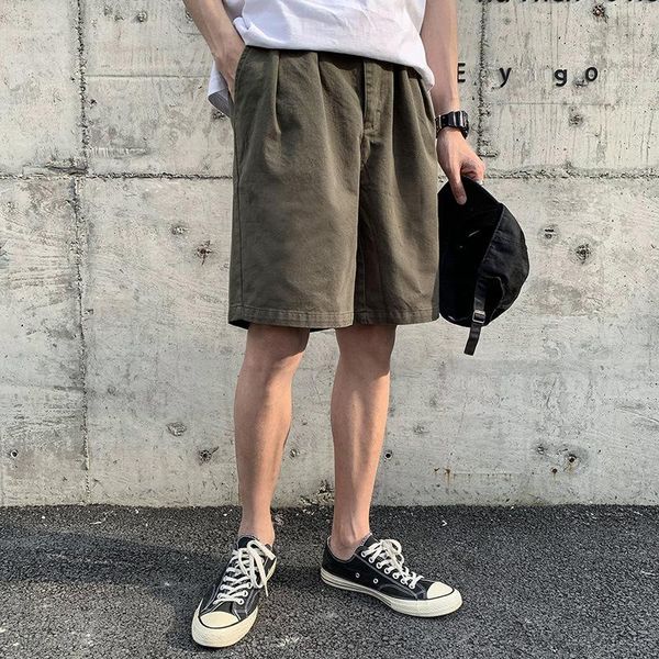 men's shorts cotton overalls five-point pants japanese neutral wind wide-leg korean loose hip-hop over-the-knee trendy, White;black
men's shorts cotton overalls five-point pants japanese neutral wind wide-leg korean loose hip-hop over-the-knee trendy, White;black