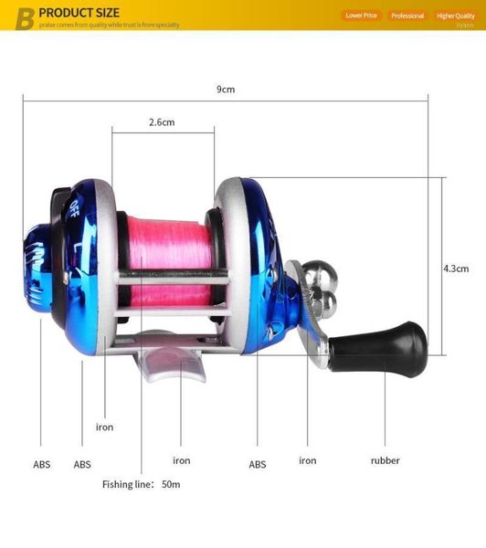 baitcasting reels 2# line 50m mini metal bait casting spinning reel ice saltwater fishing fish water wheel baitcast roller lightweight tool
baitcasting reels 2# line 50m mini metal bait casting spinning reel ice saltwater fishing fish water wheel baitcast roller lightweight tool