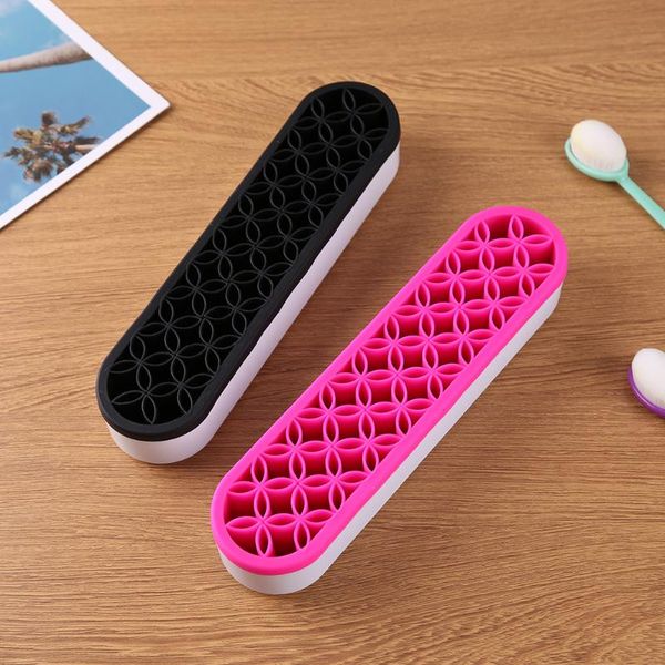 hooks & rails brush drying rack shelf makeup silicone tools storage multi-grids beauty cosmetic organizer
hooks & rails brush drying rack shelf makeup silicone tools storage multi-grids beauty cosmetic organizer