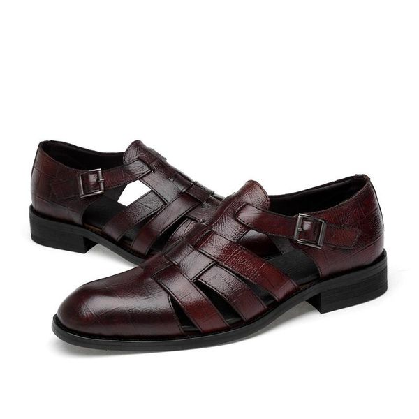 sandals 2021 summer mens genuine leather gladiator pointed toe business casual buckle leisure shoes beach male, Black
sandals 2021 summer mens genuine leather gladiator pointed toe business casual buckle leisure shoes beach male, Black