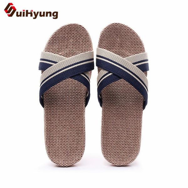 slippers suihyung summer women men beach shoes indoor breathable flax flip flops cross-tied linen flat slides woman sandals, Black
slippers suihyung summer women men beach shoes indoor breathable flax flip flops cross-tied linen flat slides woman sandals, Black