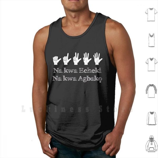 na kwa echeki.. igbo inspired white text tank vest 100% cotton language history learn, White;black
na kwa echeki.. igbo inspired white text tank vest 100% cotton language history learn, White;black