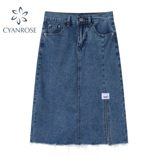 midi denim skirts women loose korean streetwear y2k stylish blue jean skirts ladies high waist hem split retro leisure clothes 210417, Black
midi denim skirts women loose korean streetwear y2k stylish blue jean skirts ladies high waist hem split retro leisure clothes 210417, Black