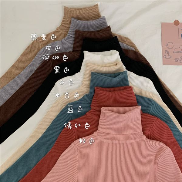 korean fashion pullovers winter autumn turtleneck black sweater women skinny elastic knitted soft pullover female full 210420, White;black
korean fashion pullovers winter autumn turtleneck black sweater women skinny elastic knitted soft pullover female full 210420, White;black