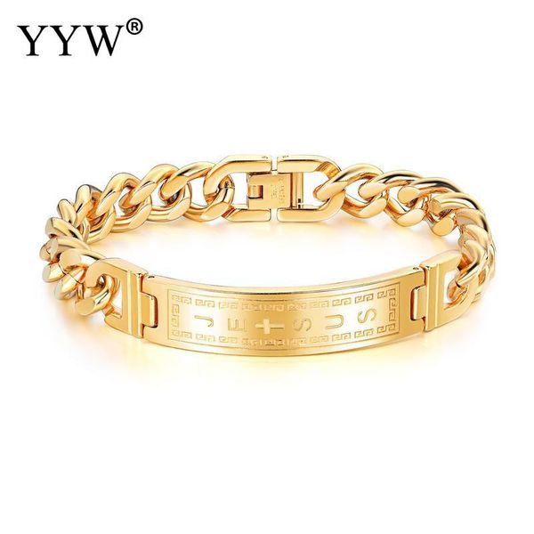 link, chain fashion punk cross bracelets bangles for men titanium steel stainless gold original jewelry male jesus gifts, Black
link, chain fashion punk cross bracelets bangles for men titanium steel stainless gold original jewelry male jesus gifts, Black
