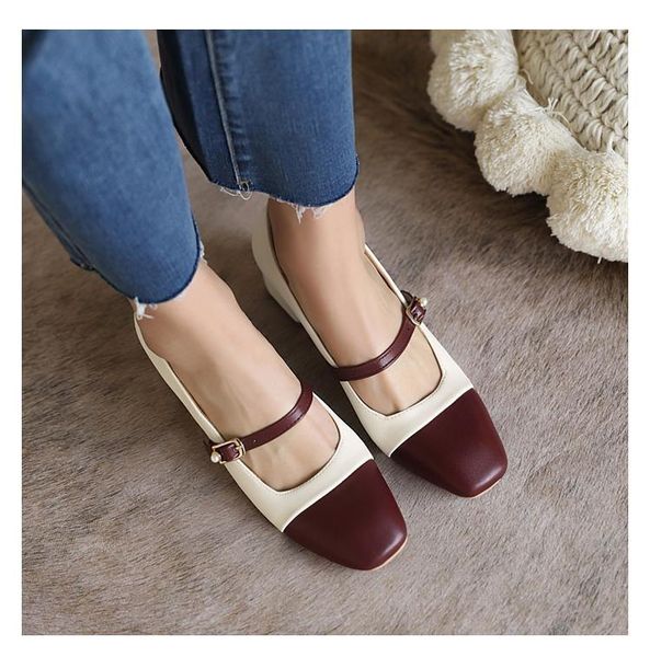 dress shoes 202 spring women's square head mary jane thick heels medium high bridesmaid daily single, Black
dress shoes 202 spring women's square head mary jane thick heels medium high bridesmaid daily single, Black