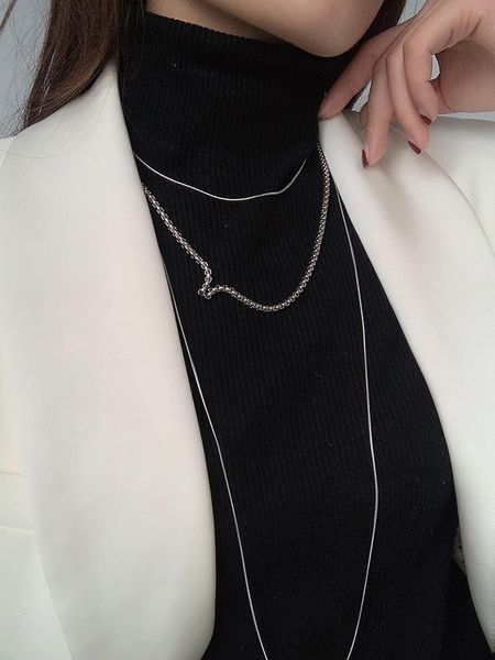 punk stainless steel multilayer chain mixed layered necklace street hip hop sweater for women jewelry pendant necklaces, Silver
punk stainless steel multilayer chain mixed layered necklace street hip hop sweater for women jewelry pendant necklaces, Silver
