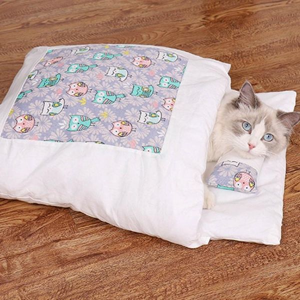 s/m/l cat litter sleeping bag bed kennel warm pet with pillow cute star floral mattress kennels & pens
s/m/l cat litter sleeping bag bed kennel warm pet with pillow cute star floral mattress kennels & pens
